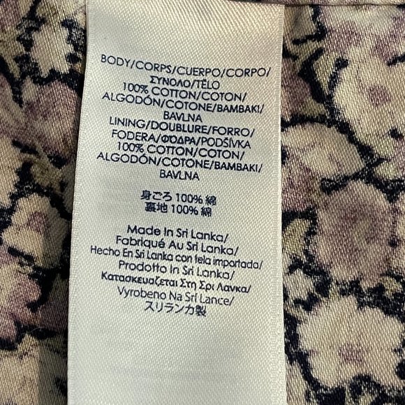 Chaps no iron purple floral long sleeve button down women’s shirt size large. - Picture 10 of 10